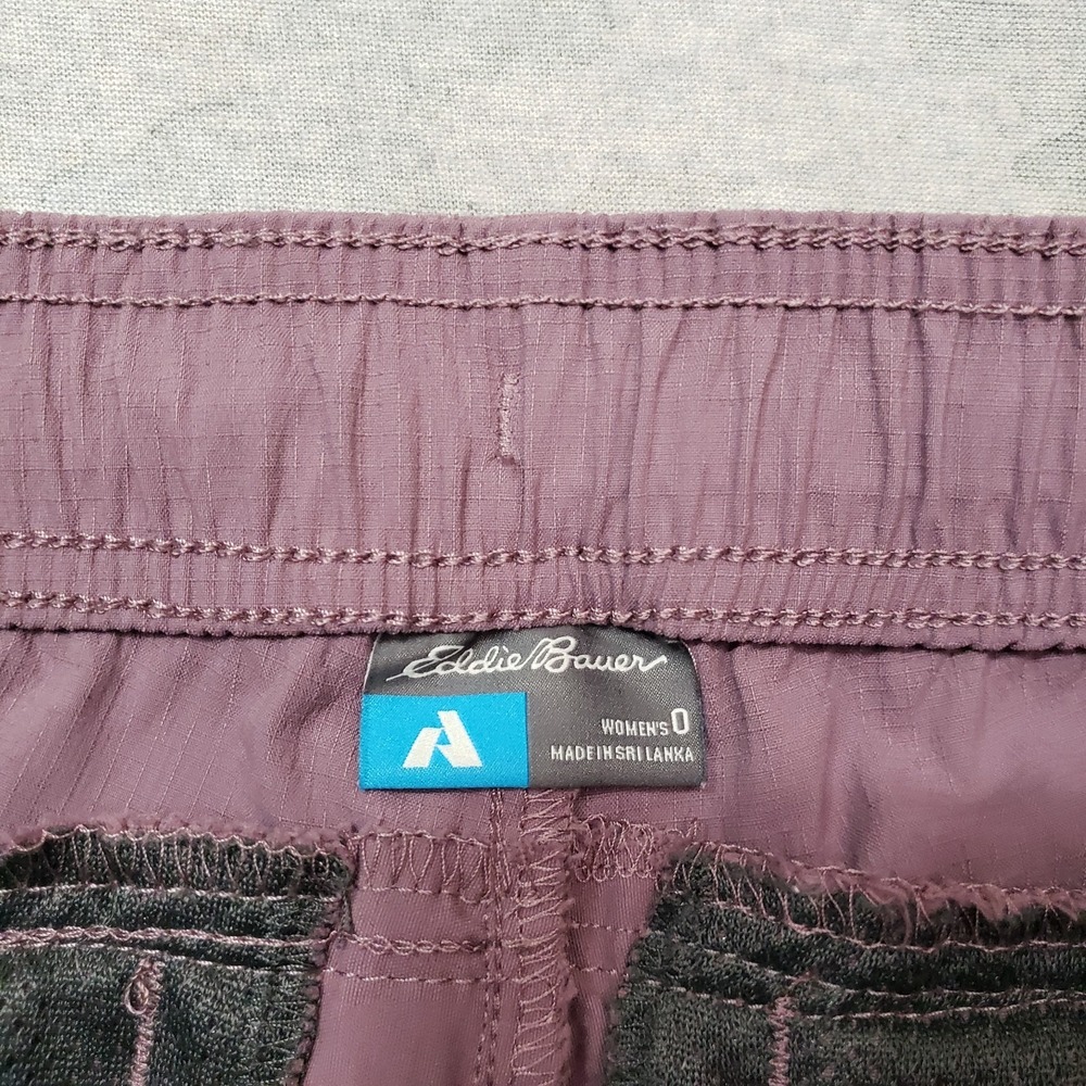 Eddie Bauer Pants Womens 0 Purple First Ascent Pockets Pull On - Picture 6 of 13